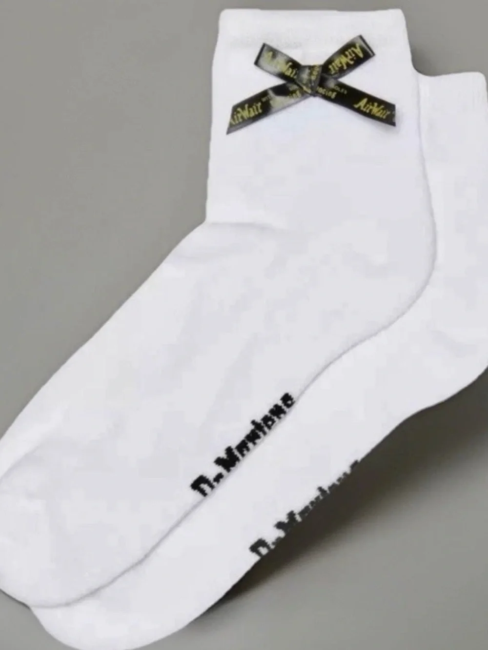 Dr. Martens Ankle Bow Socks S/M White Organic Cotton